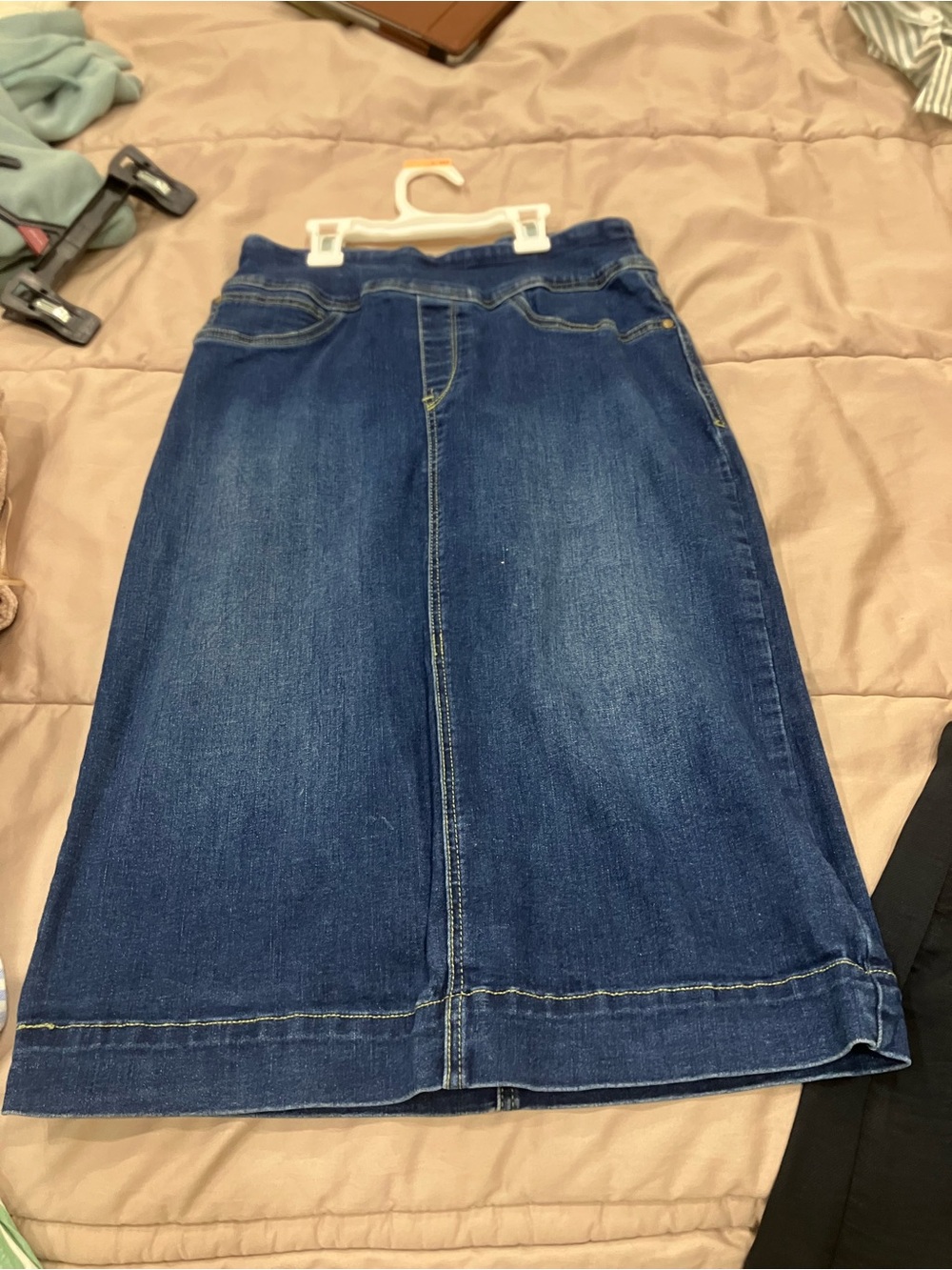 Main Street Exchange Dark Blue Denim Skirt